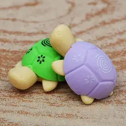 Лимит показывает Kawaii милые красочные Форма черепаха очищающий резиновый ластик стационарный ребенок подарок игрушка новый студент ластик