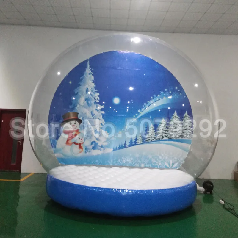 2M/3M/4M Dia Inflatable Snow globe Human Size Snow Globe For Christmas Decoration Popular Clear Photot Booth For People Inside