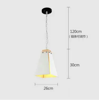 Eisen Retro Schwarz Weiß Pendelleuchten Holz & Metall Diamant