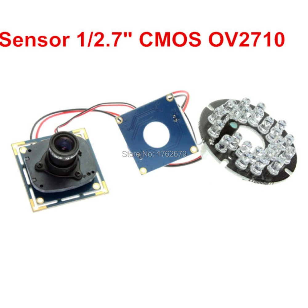 2 мегапикселя MJPEG 60 кадров в секунду 1280*720 30 1920*1080 CMOS OV2710 mini IR cut & 24 шт. ИК