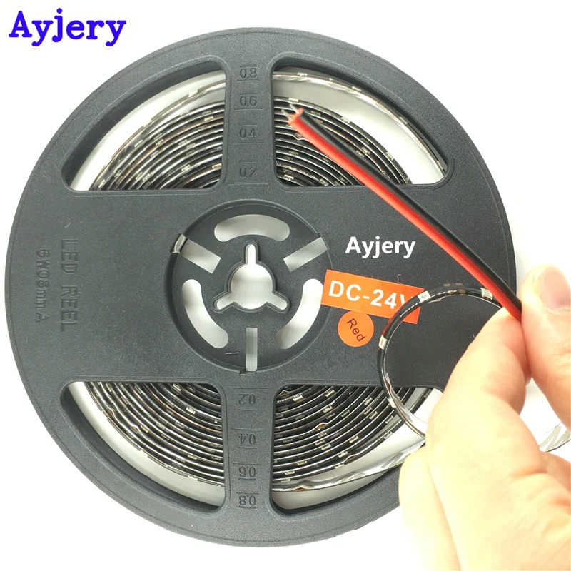 

AYJERY 24VDC 2Rolls 5M Flexible 3528 1210 300 LED IP65 Waterproof Led Strip Light Car LED TV Home Led Light Decorative Lamp Tape