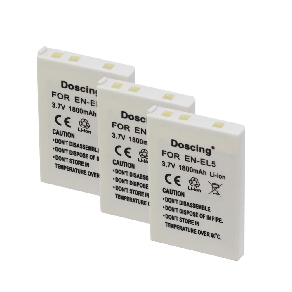 3 шт./лот Новое поступление EN-EL5 7 v 1800mAh батарея камеры EN EL5 ENEL5 для NIKON Coolpix 3700 4200 P5000
