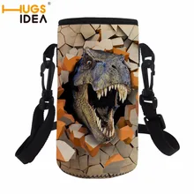 HUGSIDEA теплый неопрен 550/500 мл с принтом динозавра бутылки для воды сумки термос чашка сумка с регулируемым ремешком на заказ крышка бутылки