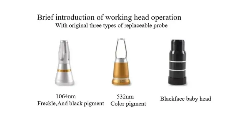 Picosecond лазерная машина для удаления татуировки с 1064nm 532nm Blackface детская головка удаление бровей линия свинья мощность с красным острым