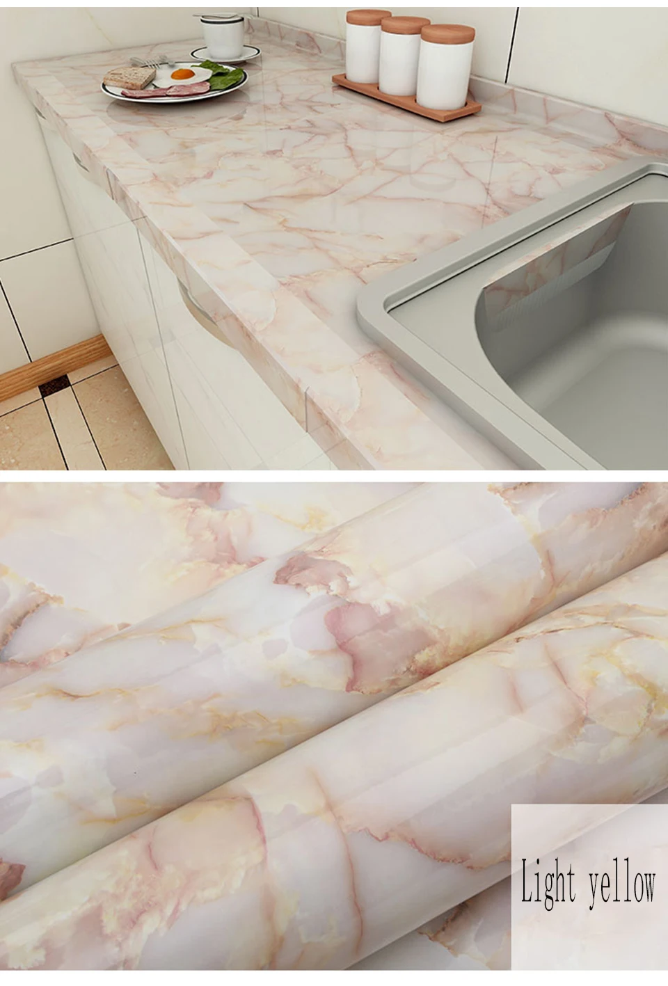 PVC Marble Waterproof Contact Paper Vinyl Self Adhesive Wallpaper