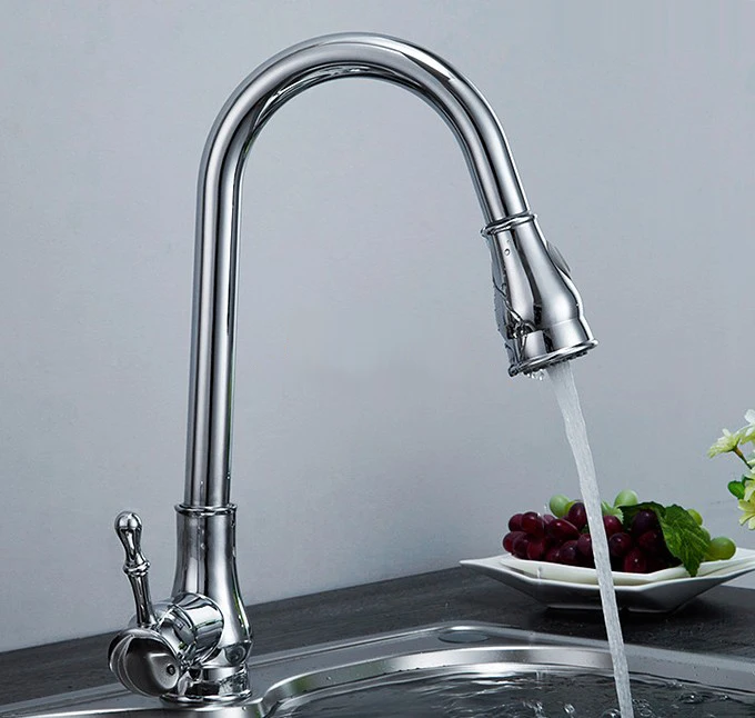 Polished Chrome Brass Single Handle Swivel Kitchen Bathroom Sink Basin Faucet Mixer Taps asf102