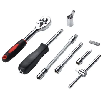 

46PCS 1/4-Inch Socket Set Car Repair Tool Ratchet Torque Wrench Combo Tools Kit Auto Repairing Tool Set
