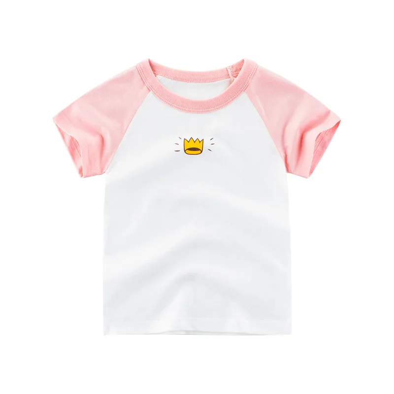 

2019 New Fashion Cotton Boys Girls T-Shirts Children Kids Cartoon Print T shirts Baby Child Tops Clothing Tee 2T-8T Casual Short