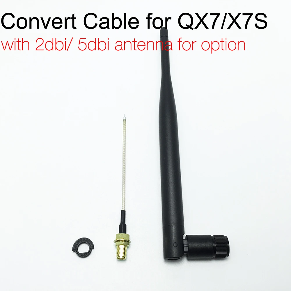 2dBi / 5dBi Antenna + RG178 RP-SMA 84mm Adapter for FrSky QX7 / QX7S 2dBi / 5dBi Antenna + RG178 RP-SMA 84mm Adapter for FrSky QX7 / QX7S