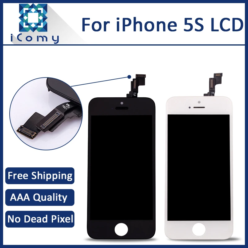 iComy 10PCS Grade AAA For Apple iPhone 5s LCD Display Touch Screen Digitizer Assembly Replacement free