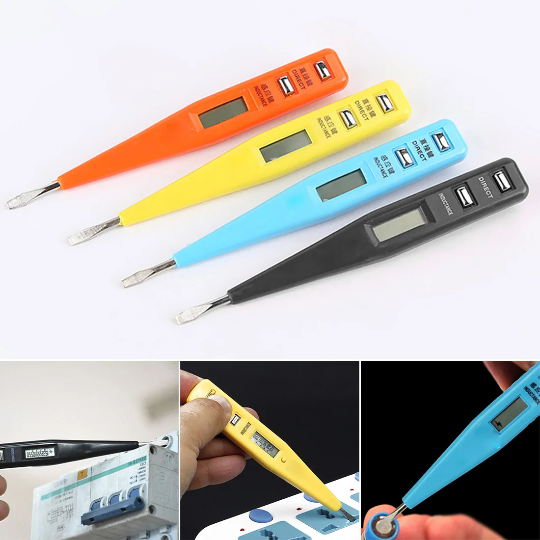 

AC DC 12-220V Digital Tester Pen Multifunction Multi-Sensor Electrical LCD Display Voltage Detector
