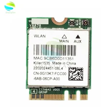 Wifi адаптер для MSI GT72/GT80/GS60/GE62/GE72/PE60/PE70 Dell Alienware 13 R2 17 Killer 1535 Atheros QCNFA364A 802.11ac NGFF карта