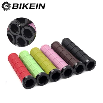 

BIKEIN 1 Pair Cycling Mountain Bike Soft Non-Slip Handlebar Grip Lockable Ultralight MTB Rubber Grips Bicycle Bar Ends 95g