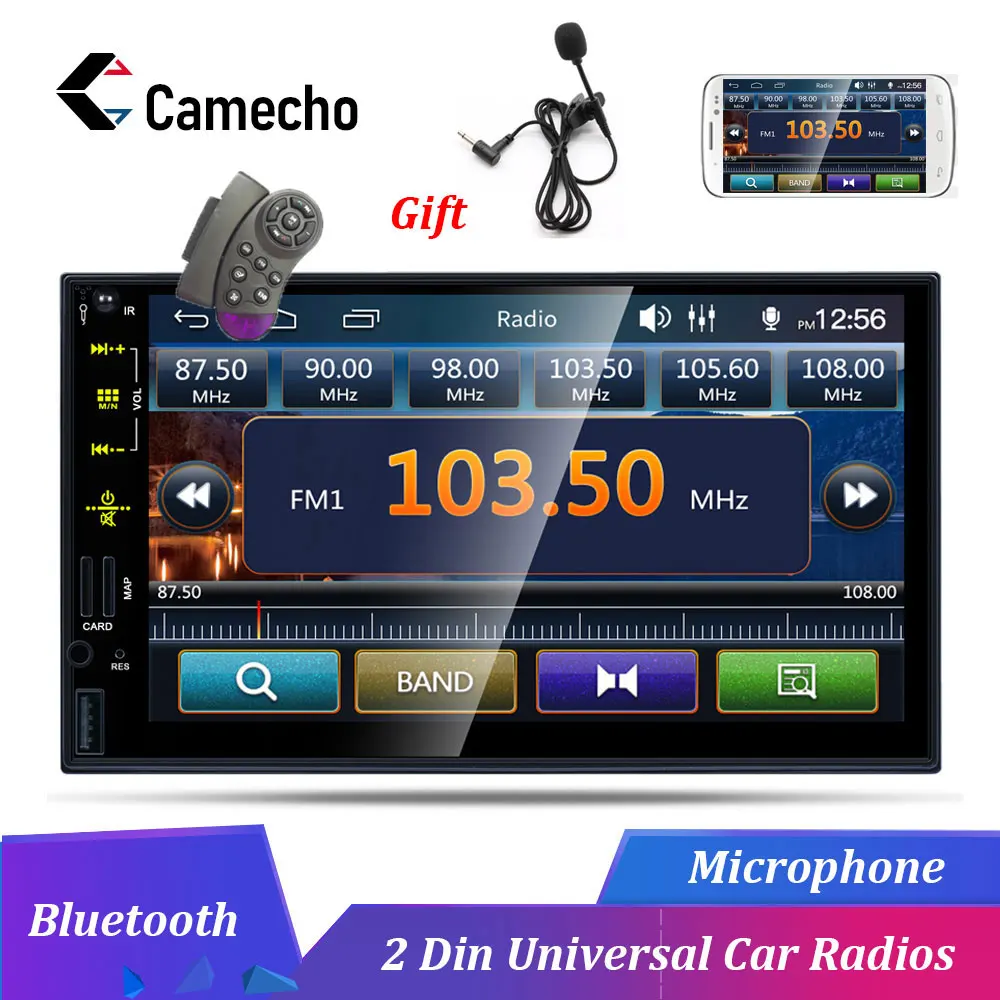 Camecho 2 Din автомобильное радио 7 &quotHD Авторадио мультимедийный плеер 2DIN Авто Аудио