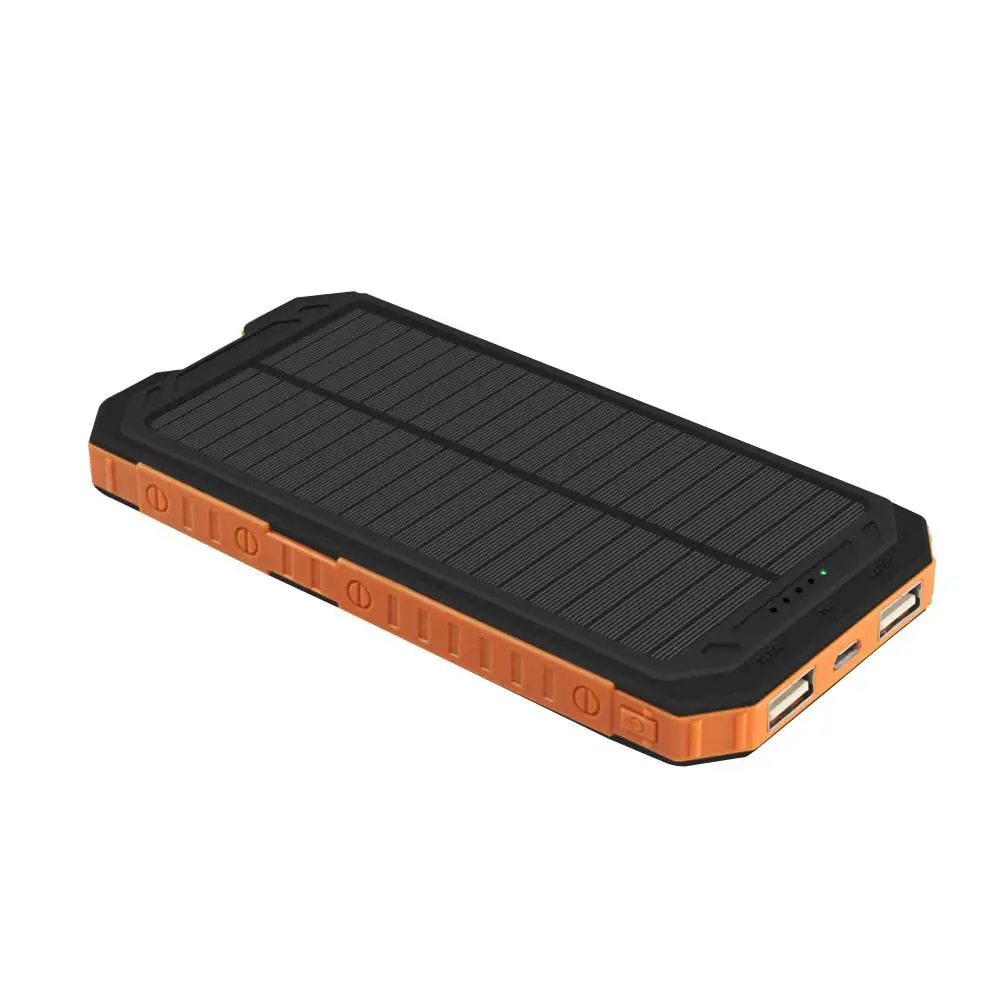 Наружное освещение водонепроницаемый портативный мобильный Солнечная лампа зарядное устройство двойной USB Аккумулятор Внешний Аккумулятор Чехол комплект зарядное устройство для телефона - Тип штекера: Orange
