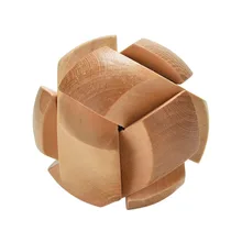 В форме футбольного мяча головоломка игрушечная деревянная головоломка куб/обучающая игрушка Конг Мин/лубан замок для взрослых детей