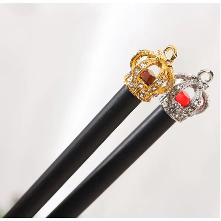 

10pcs/lot black wooden crown pencil cute kids korean pencil for school office writing stationary supplies drawing girls gift