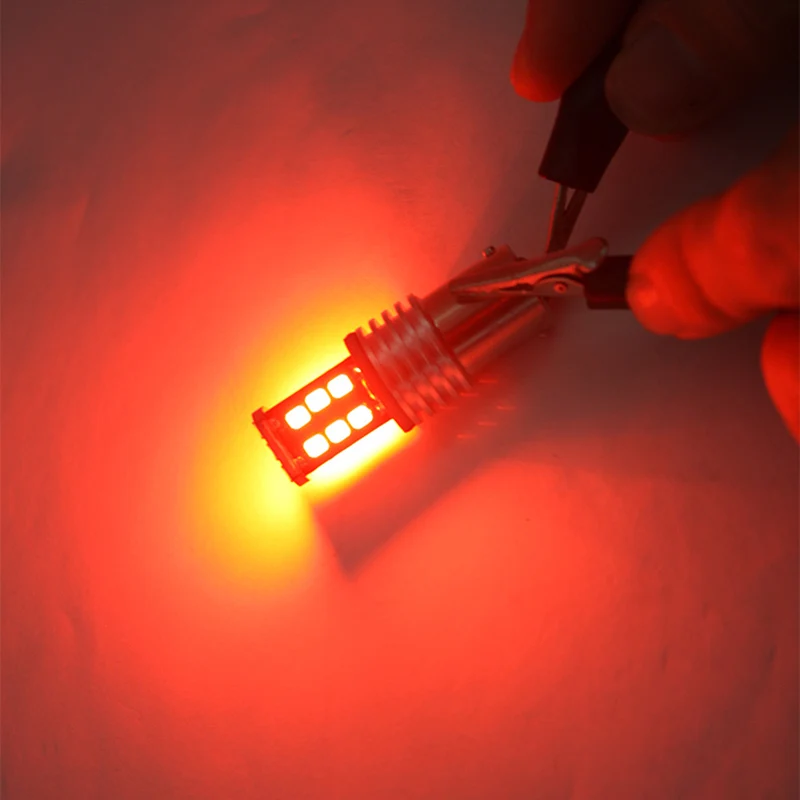 2 шт. P21W BAY15D 1157 LED 15SMD 2835 Автомобильные противотуманные фары BA15S 1156 задние стоп
