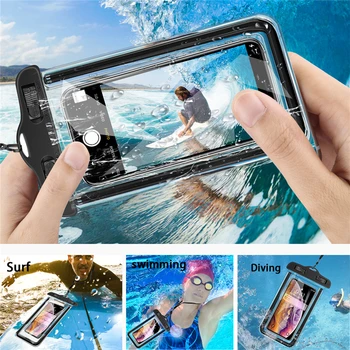 

Individual Universal Swimming Bags Waterproof Bag with Luminous Underwater Pouch All Models 4 inch -6.5 inch For iphone X Cases