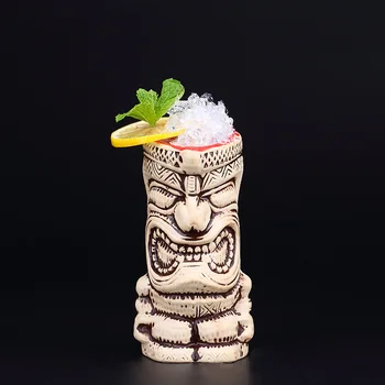 

Tiki Cocktail Mug Tiki Island Wine Mugs Ceramic Drinking Cup Art Crafts Creative Hawaii Cups Bar Tools Accessories
