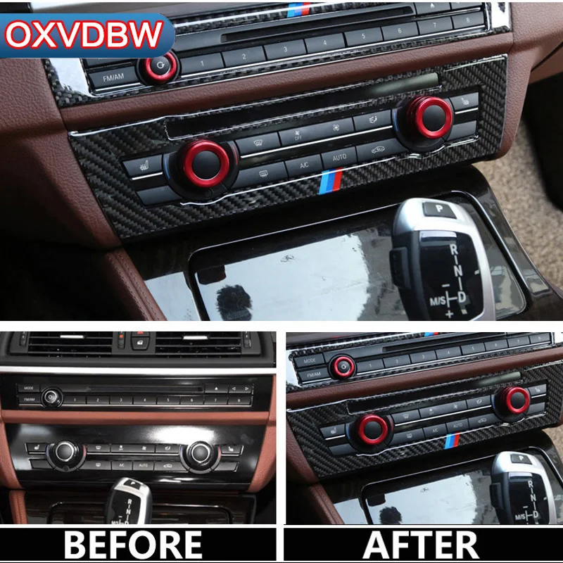 Для BMW F10 5 серии внутренняя отделка из углеродного волокна кондиционер CD панель