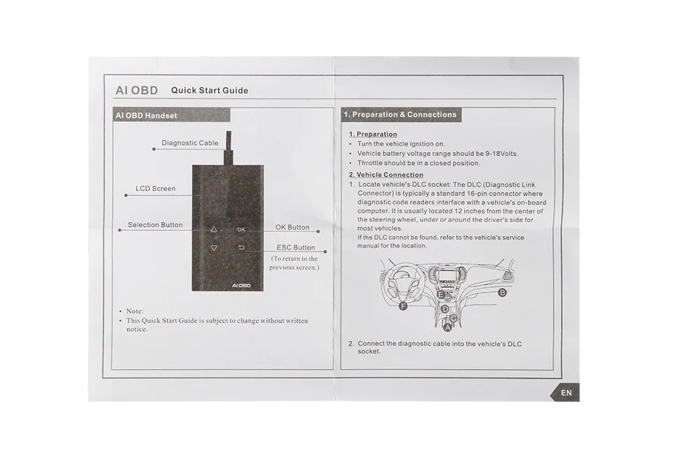 LAUNCH AI OBD Автомобильный сканер OBD2 EOBD автоматический диагностический инструмент считыватель кодов OBD 2 OBDII Автомобильный сканирующий инструмент PK AD310 OM123 KW590