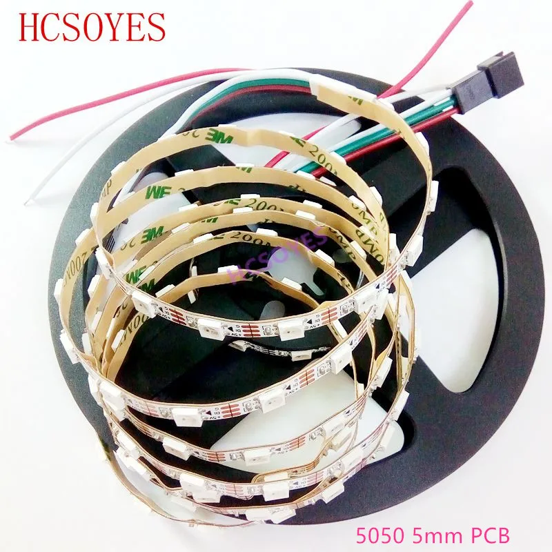 2 м/лот) DC5V SK6812 3535 5050 60 светодиодный s/m 4 мм 5 мм PCB неводонепроницаемый RGB адресуемый светодиодный пиксель