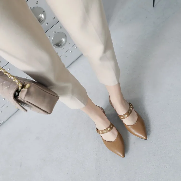 

Big Size ladies high heels women shoes woman pumps Pointed, shallow, thick-heeled shoes