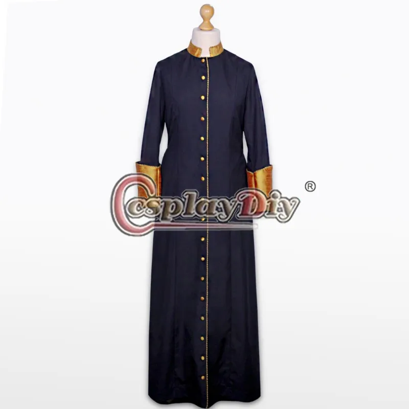 pastor-s-cassock-with-gold-cuffs-and-trim