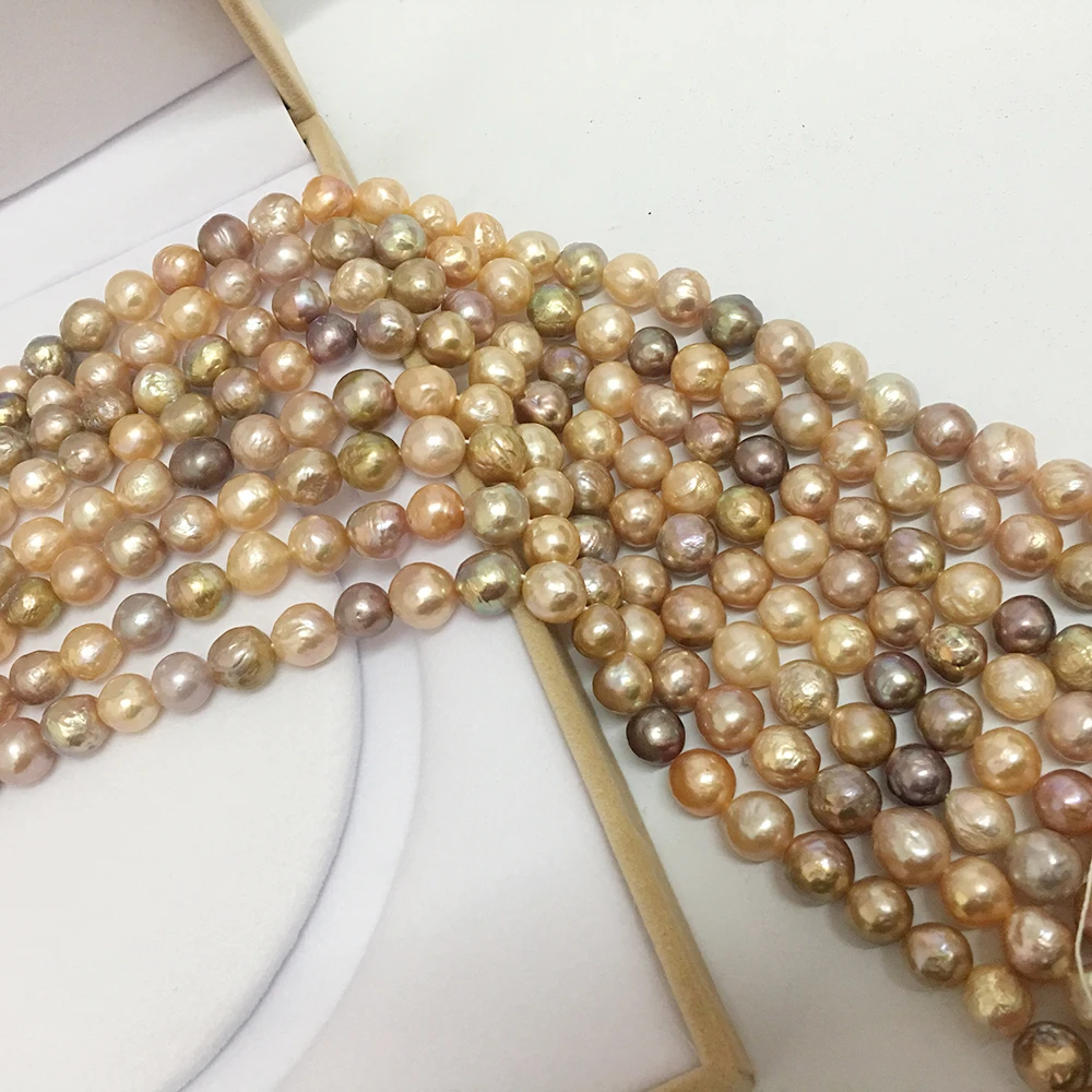 

pearl beads,9-13 mm 100% Real freshwater loose pearl ,near round baroque shape-high luster-AA pearls-nature color pearl