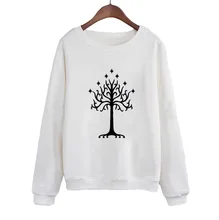 Casual หญิง Tracksuit White Tree Gondor เสื้อกันหนาว Harajuku จัมเปอร์ผู้หญิง Crewneck Hoodies(China)