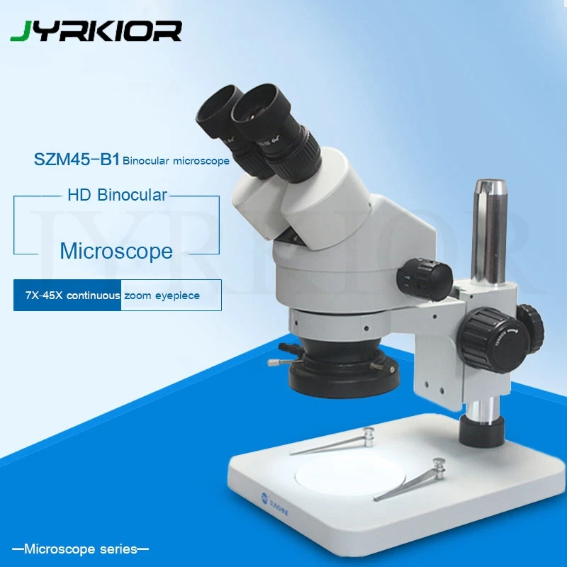 Jyrkior 7-45X Zoom SZM45-B1 бинокль непрерывное Масштабирование стерео широкоформатный микроскоп 90X Zoom HD окуляр для телефона плата обнаружения