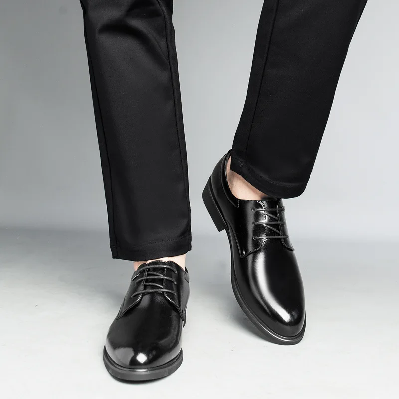 Туфли мужские деловые из натуральной кожи официальная повседневная обувь