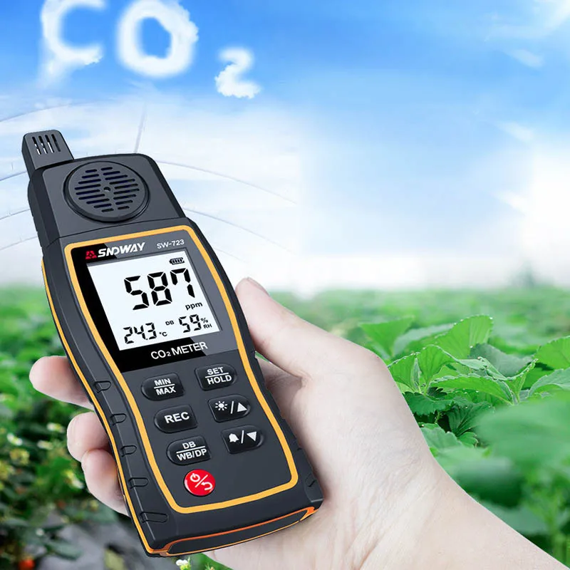 SNDWAY SW723 портативный Co2 ppm метров детектор углекислого газа Co2 Монитор воздуха анализатор нескольких газов 0-9999ppm