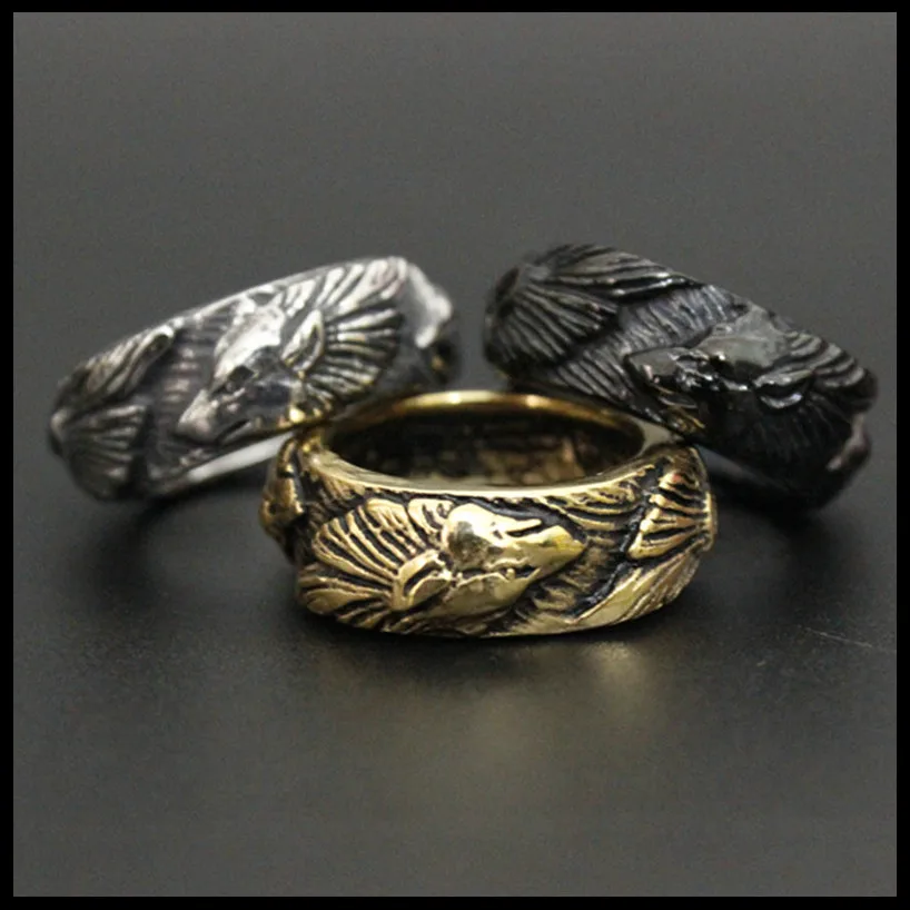 

5pcs/lot New Arrival Animal Wolf Ring 316L Stainless Steel Fashion Wholesale 3 Colors Top Quality Ring