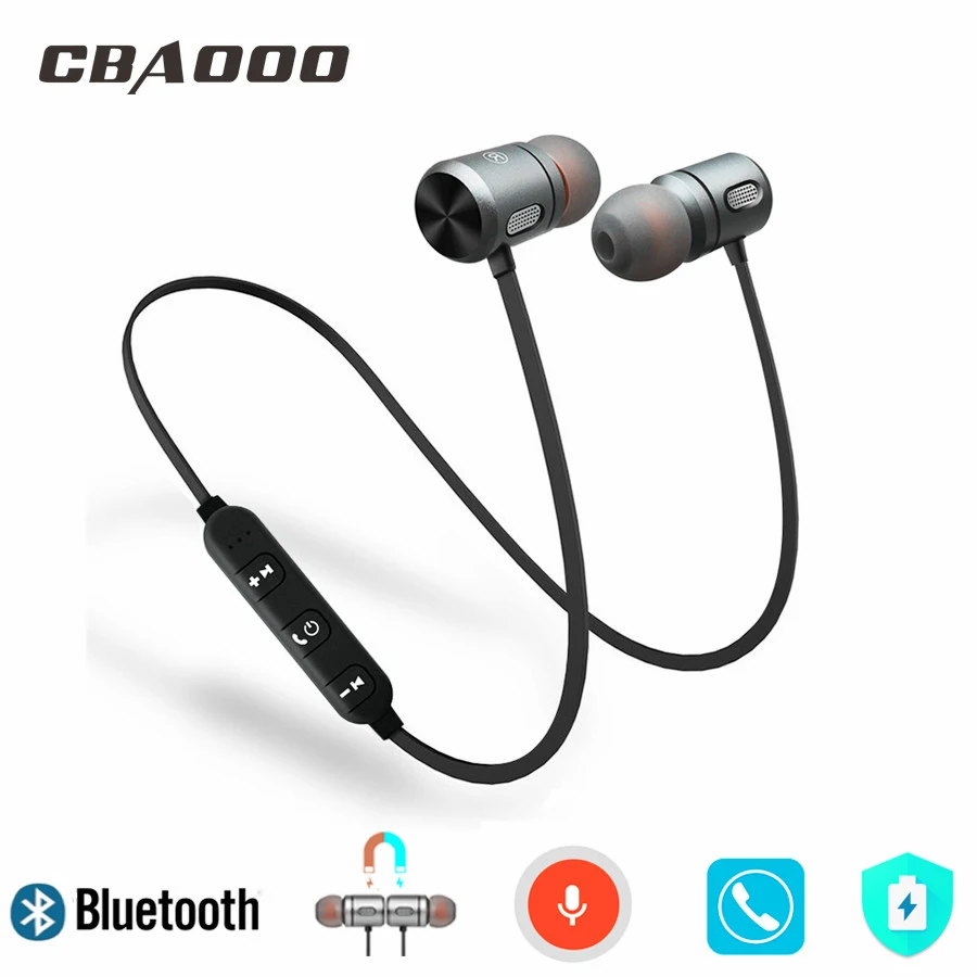 Magnetic Wireless Headphone Sports Bluetooth Earphones Headphones Handsfree Neckband Cordless Headset With Mic For Phone Magnetic Wireless Headphone Sports Bluetooth Earphones Headphones Handsfree Neckband Cordless Headset With Mic For Phone