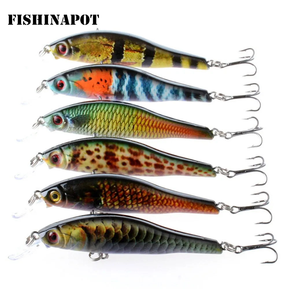 1 шт. Рыболовная Приманка Minnow 11 5 г/9 см роспись жесткая искусственная приманка с 6 #