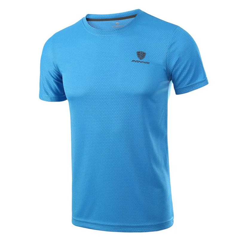 Camisetas de tenis para hombre camisetas deportivas al aire libre cuello redondo secado rápido transpirable correr bádminton camisetas de manga corta para hombres camiseta