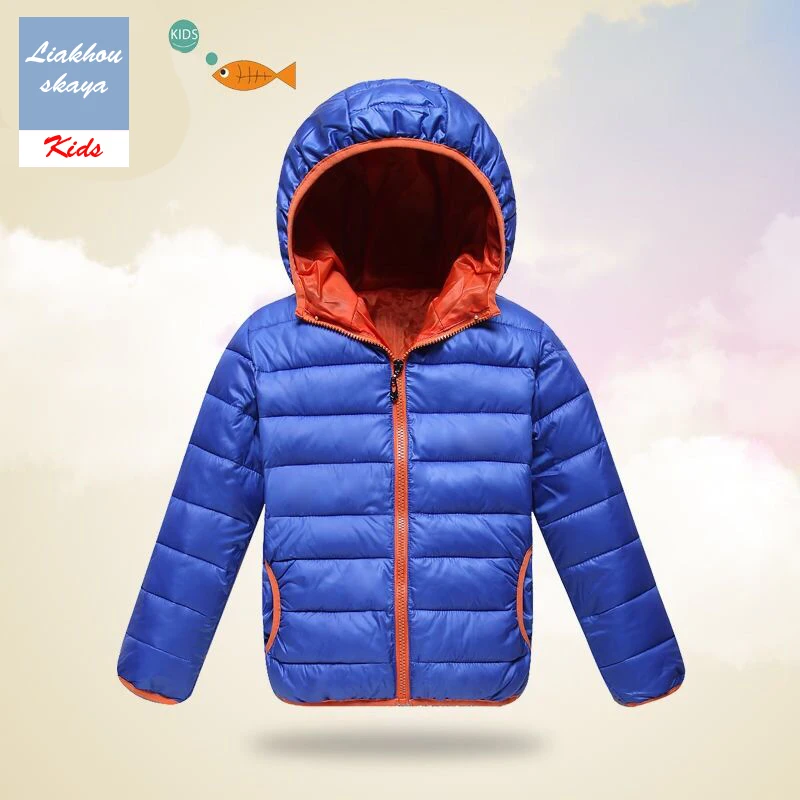 Liakhouskaya/пальто для мальчиков весенне-осенний светильник, детские зимние куртки детское хлопковое пуховое пальто, куртка для девочек, парка, верхняя одежда, толстовки с капюшоном