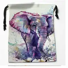 Пользовательские печати слон(1) сумки для покупок на шнурках дорожный мешочек для хранения плавать Туризм игрушка сумка унисекс мульти Size18-12-05-97