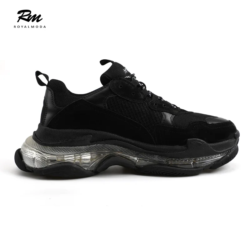 Deporte Hombres fushia Mujeres 2019 Negro Black De Eu39 Personalización Triple S Para Y Zapatos Suela Moda Zapatillas Bal Marca Eu43 Casuales RORnPSwq6