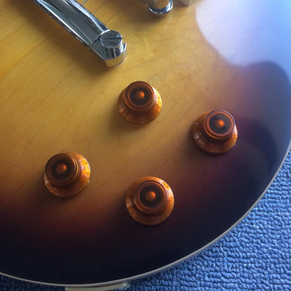 Reliquia de Guitarra eléctrica de guitarra partes llama Arce Guitarra una pieza cuerpo y cuello Tonepro puente trastes vinculante