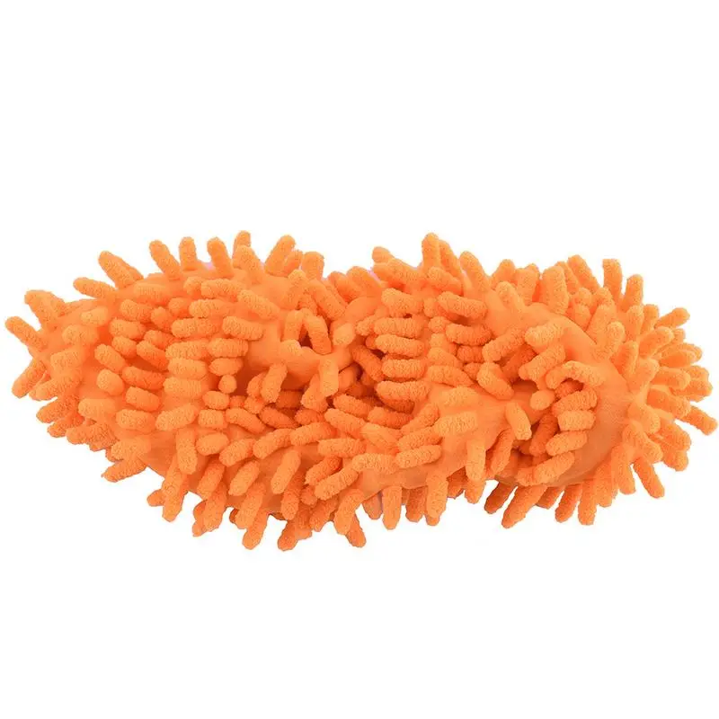 1 шт. тапочки с шваброй для уборки полов для дома и отдыха, легко очищающие носки для ног, покрытие для обуви, бытовые инструменты для чистки - Цвет: Оранжевый