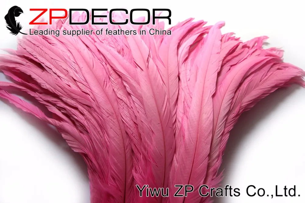 35-40cm fully dye rooster tail feathers pink (3)