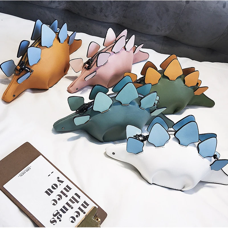 Творческий Хамелеон мультфильм сумки 3D Забавный милый динозавр животное сумка