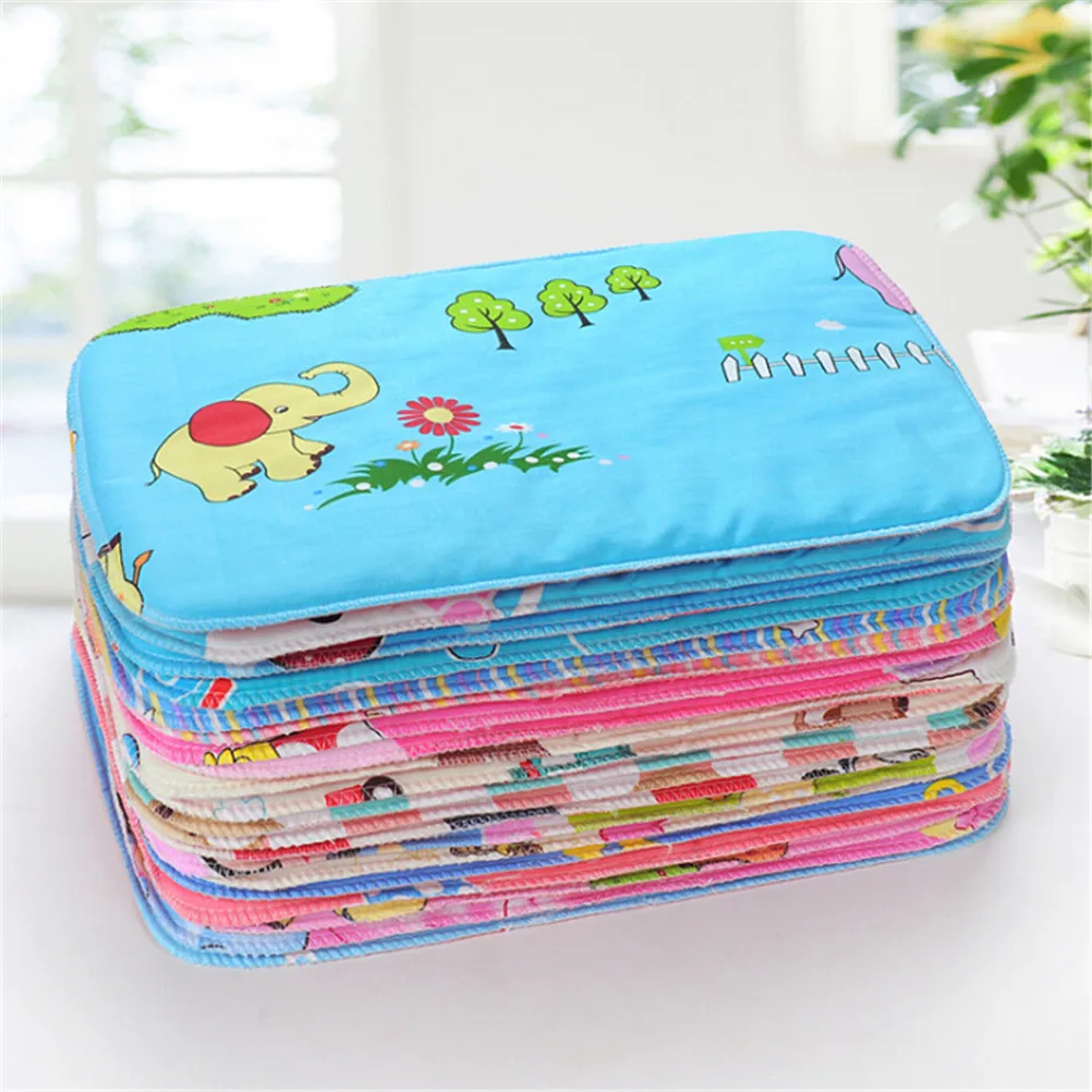 

35cm*25cm Printed Diapers Children Cloth Diaper Baby Stroller Pram Waterproof diaper Reusable Nappy Sheet Mat Cover Urine Pad