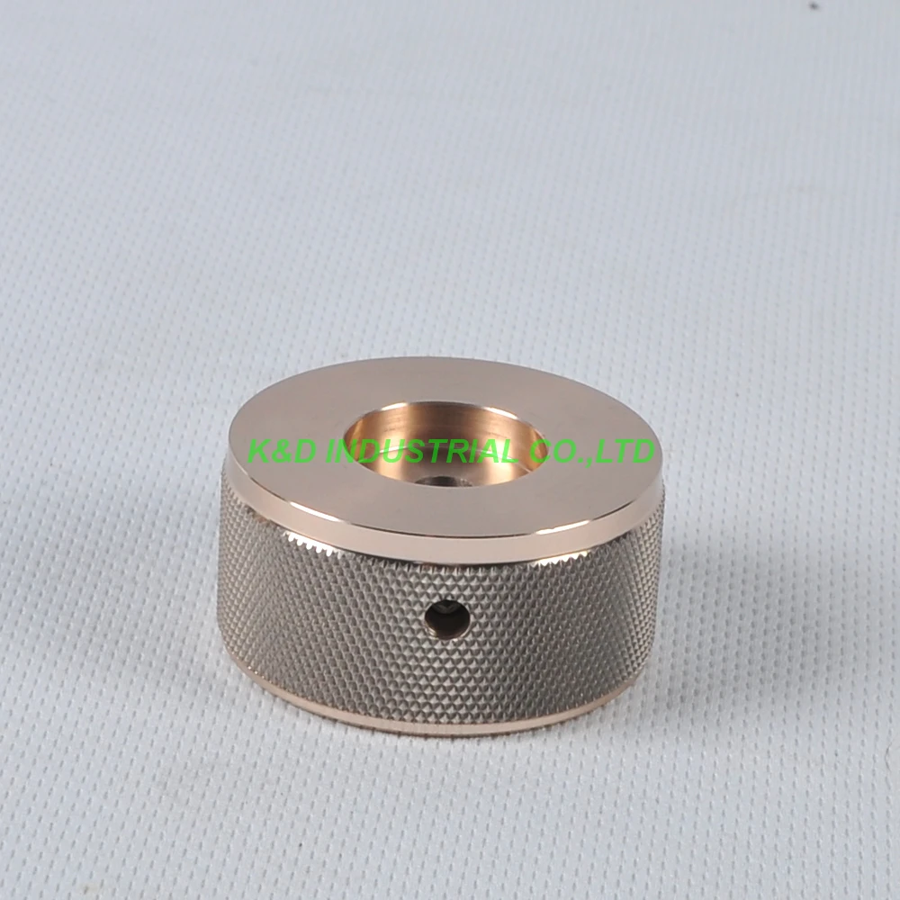 

1pc 44x22mm Sliver Aluminum Vintage Control Knurled knob for Guitar Amplifier Parts