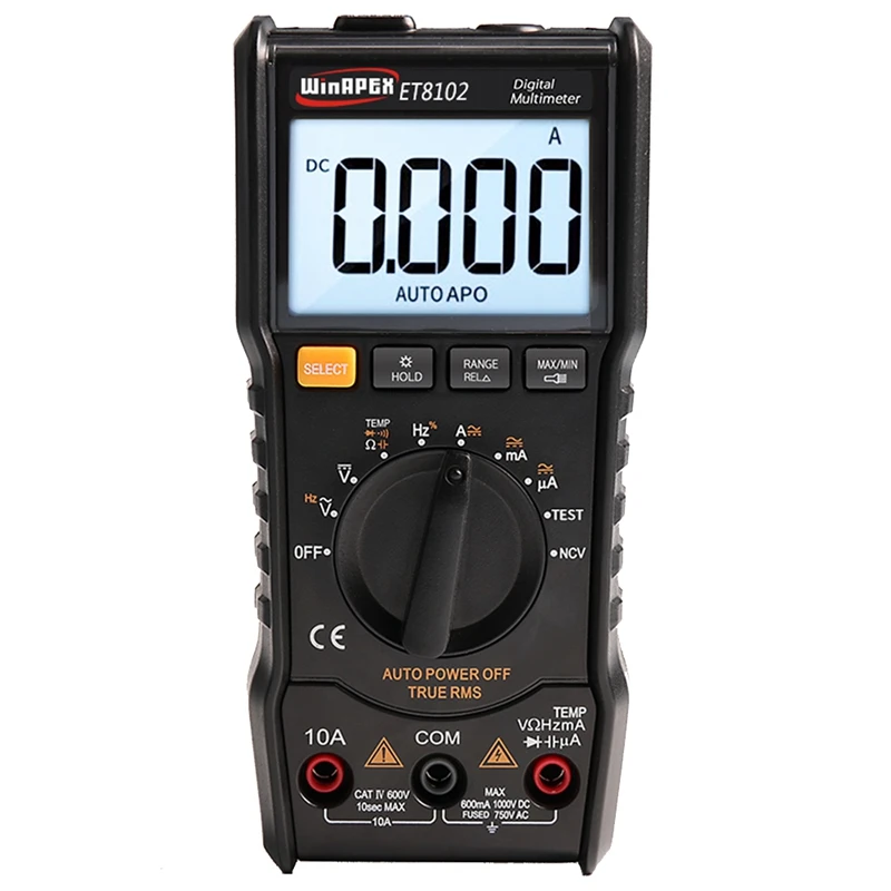 

WINAPEX Digital Multimeter Tester 3 5/6 1000V 10A AC DC 6000 True RMS Digital Voltmeter ET8102 Dropshipping