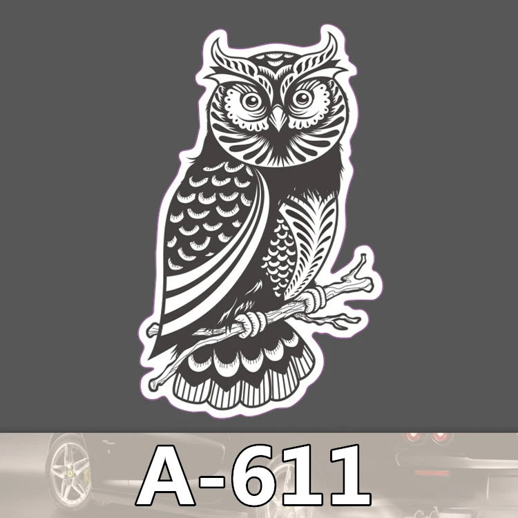 A 611 Owl Waterproof Cool DIY Stickers For Laptop Luggage Fridge Skateboard Car Graffiti Cartoon Sticker