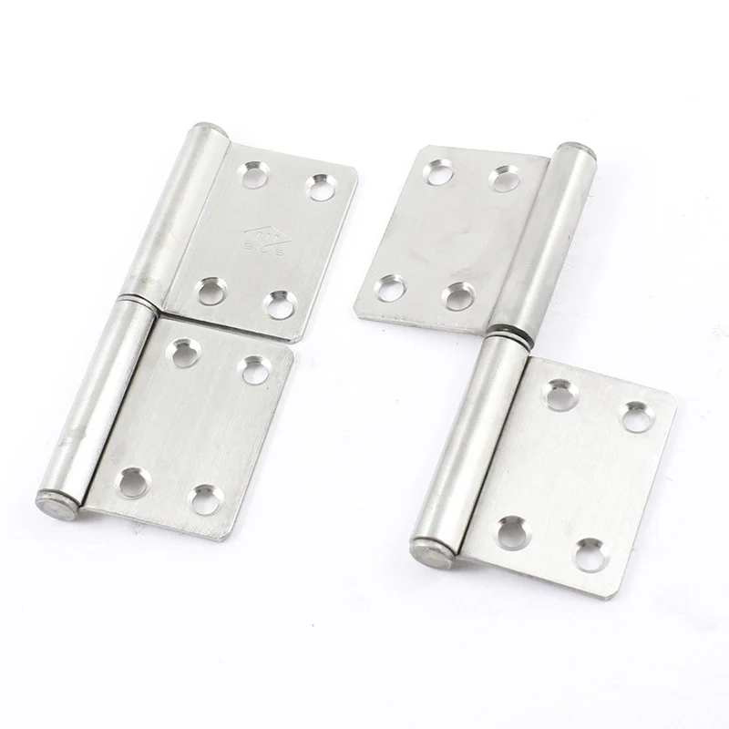 

2 pieces stainless steel flag art, window, door cabinet hinge 10.2 cm in length